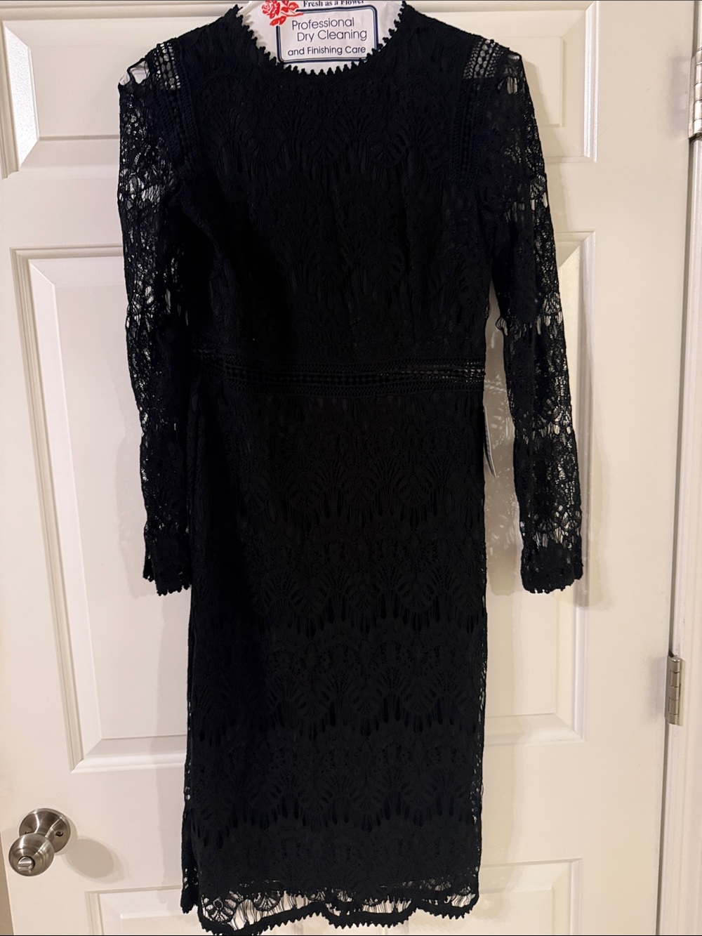 Love By Design Black Long Sleeve Lace Dress
